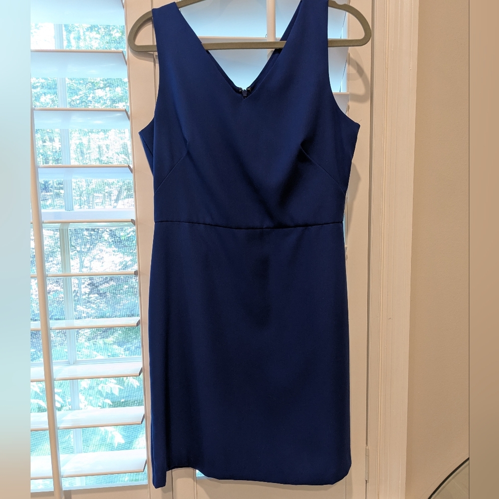 LOFT Royal Blue Sleeveless V-Neck Dress